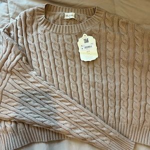 cropped brown sweater- Altard State